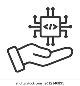Digital Service Icon Vector Illustration Outline