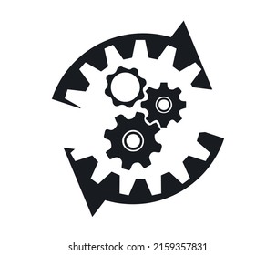 Digital Service Logo, Technical Service logo designs template. Gear icon, icon vector sign.
