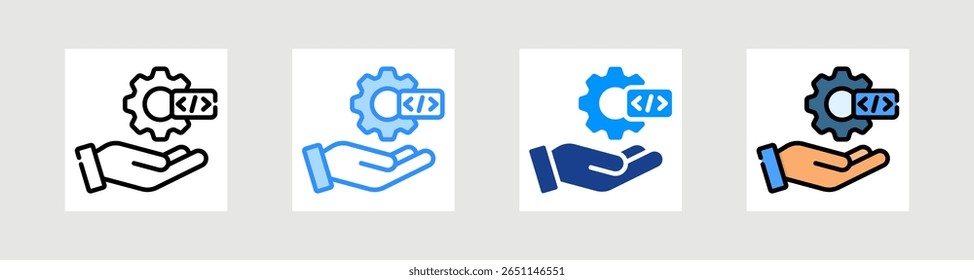 Digital Services Icon Collection Set Multiple Style