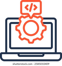 Digital Services Icon Color Line Vector Illustration