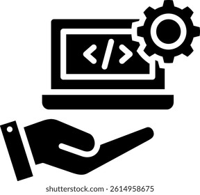 Digital Services Icon Glyph Vector Illustration