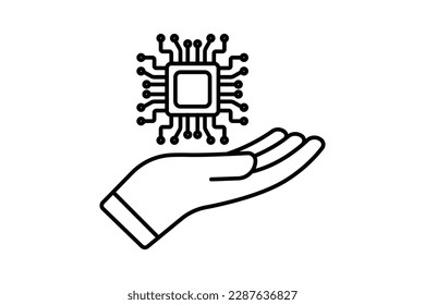 Digital services icon illustration. icon related to industry. Line icon style. Simple vector design editable