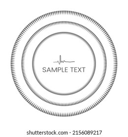 Digital shadow circles like a machine cog shape