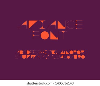 Digital Shape font set design