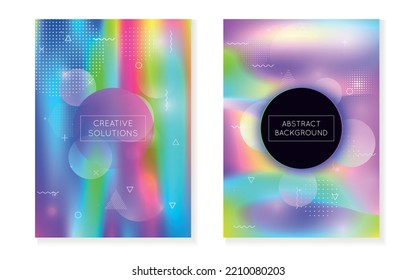Digital Shape. Shiny Luminous Elements. Gradient Design. Soft Vector. Simple Dots. Blue Round Pattern. Vibrant Flyer. Liquid Presentation. Purple Digital Shape