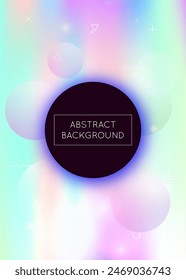 Digital Shape. Violet Round Presentation. Science Dots. Retro Fluorescent Composition. Simple Flyer. Abstract Background. Neon Design. Light Layout. Blue Digital Shape