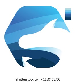 Digital shark logo template esport designs

