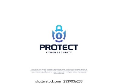 Digital shield Data and network protection logo design