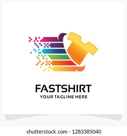 Digital Shirt Logo. Fast Shirt Logo Design Template Inspirations