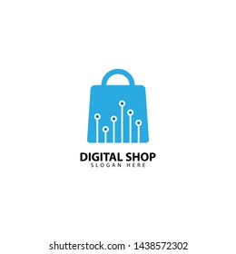 Digital Shop Logo Design Icon