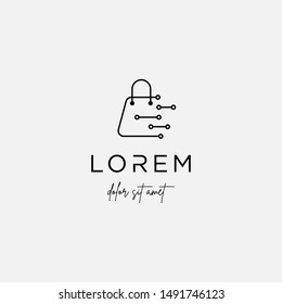 Digital Shop Logo Template Vector Design Icon