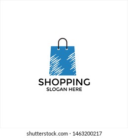 Digital Shopping bag logo design element. Digital online shop sign. Vector illustration, Emblem, Design Concept, Creative Symbol, Icon.