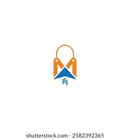 AM digital shopping logo design .