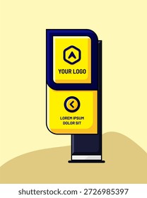 Digital signage collection for direction and navigation in commercial spaces