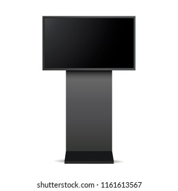 Digital Signage Monitor Mockup - Front View. Vector Illustration