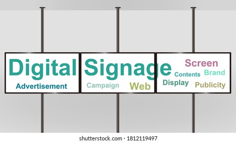 Digital signage. Multi-Monitor  Seamless display.