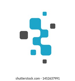 digital signage pixel icon tech element vector logo icon illustrator