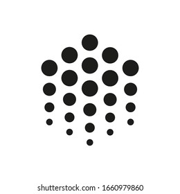 Digital signage technology logo icon tech vector element illustration. Black abstract sign. EPS 10