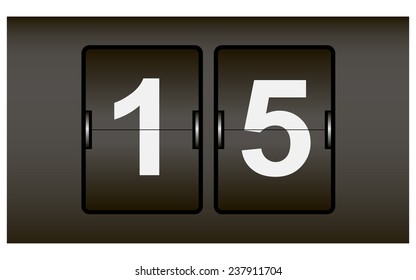 Digital Signage Web counter into two segments. Vector illustration.