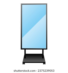 Digital signage,monitor,large monitor,large display,display stand,vertical illustration.