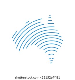 Digitales Signal mit Australien Karte Technologie-Logo Design Inspiration