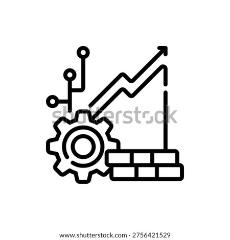 Digital Signal Binary Code Data Stream Icon Design