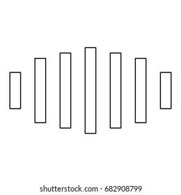 Digital signal black icon .