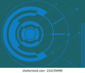 Digital signal circle shape abstract background