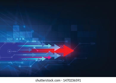 digital signal communication, internet online technology, arrow line circuit abstract background. vector illustration