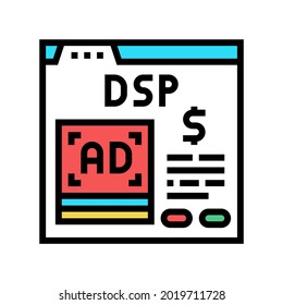 Digital Signal Processor Color Icon Vector. Digital Signal Processor Sign. Isolated Symbol Illustration