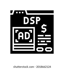 Digital Signal Processor Glyph Icon Vector. Digital Signal Processor Sign. Isolated Contour Symbol Black Illustration