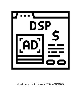 Digital Signal Processor Line Icon Vector. Digital Signal Processor Sign. Isolated Contour Symbol Black Illustration