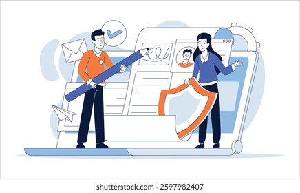 Digital signature and data protection and user engagement in digital marketing