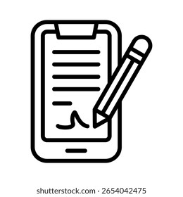 Elemento de icono de firma digital para diseño