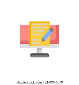 Digital signature icon flat style design. Digital signature icon vector illustration. isolated on white background.