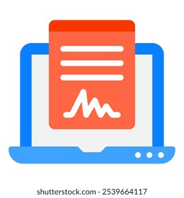 Ícone de assinatura digital para web, app, infográfico, etc