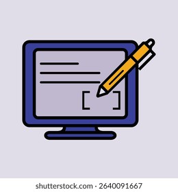 digital signature with PC Icon