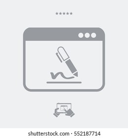 Digital signature - Vector flat icon