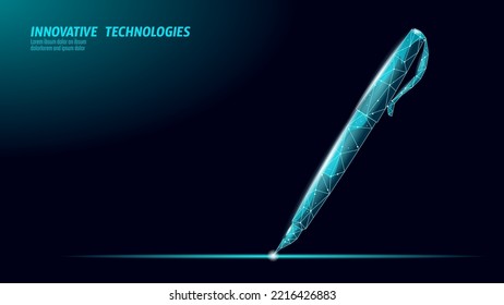 Concepto de escritura de firmas digitales. Iniciar sesión en el terminal de pantalla táctil del tablet. Pluma digital en línea dispositivo de dibujo de seguridad de datos de internet ilustración vectorial