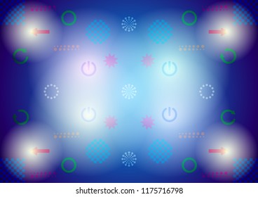 Digital signs on abstract background. Vector Illustration