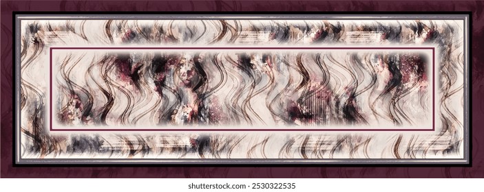 digital silk scarf design with seamless textile pattern