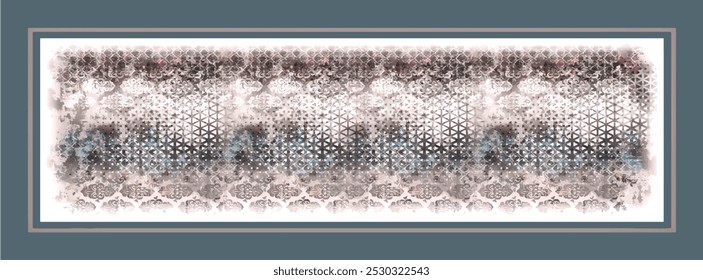 digital silk scarf design with seamless textile pattern