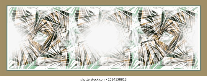 digital silk scarf design with seamless textile pattern