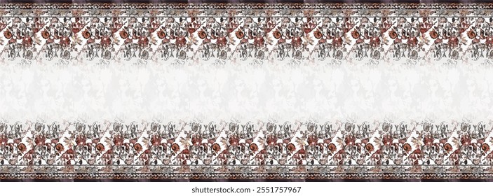 digital silk scarf design with seamless textile pattern