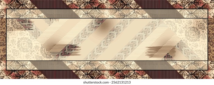 digital silk scarf design with seamless textile pattern