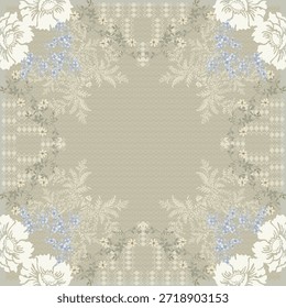 design de lenço de seda digital sem costura têxtil