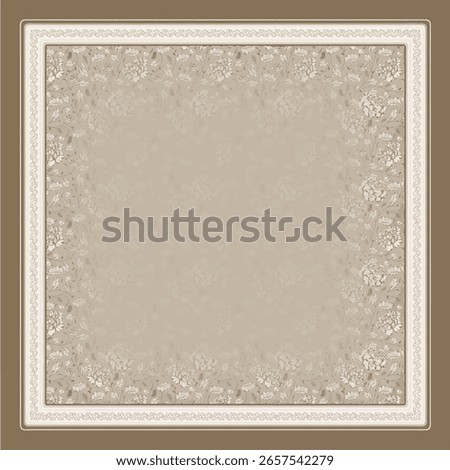 digital silk scarf design with seamless textile pattern