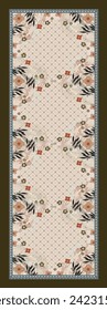 digital silk scarf textile pattern design