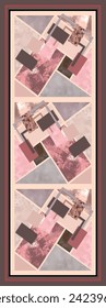 digital silk scarf textile pattern design