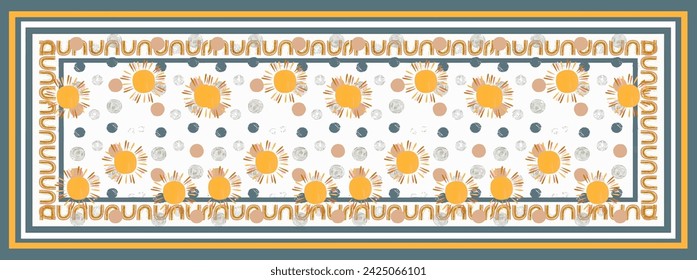 digital silk scarf textile pattern design